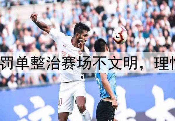 体坛快评|三张重磅罚单整治赛场不文明，理性看球还需制度约束